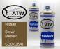 Preview: Nissan, Brown Metallic, CG0 (USA): 400ml Sprühdose + 400ml Klarlack - Set, von ATW Autoteile West.